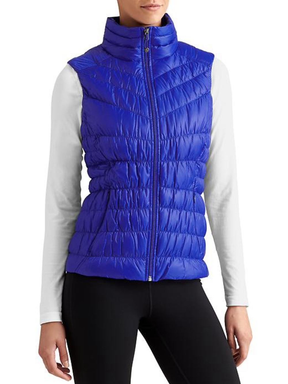 Athleta Downalicious Deluxe Vest Small Capri Blue